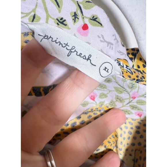 Printfresh Cheetah Sleep Shirt Sz. XL and Matching Tote Bag - Picture 5 of 6